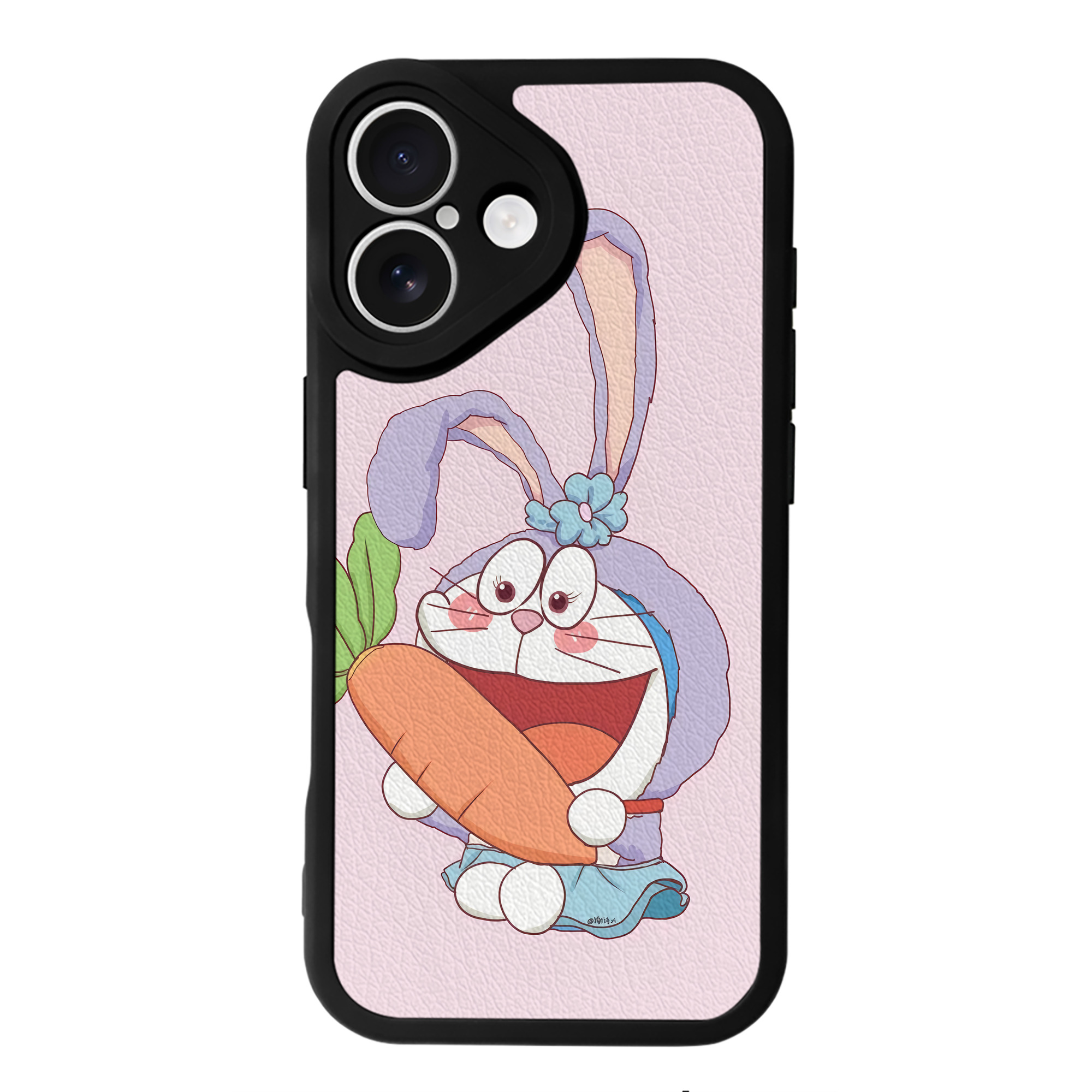 （画像用） ドラえもん Doraemon 【iPhone 16シリーズ対応】シリコンスマホケース（レザー調） 材質：シリコン